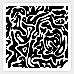 Abstract | Black and White | Pop Art Sticker